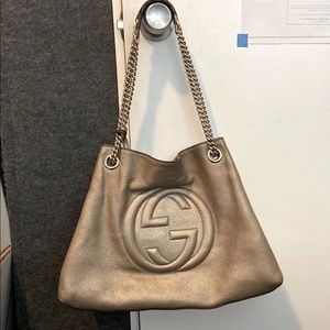Gucci Soho Chain Handbag in Gold